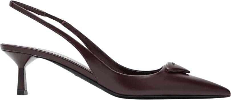 Prada Bordeaux Platte Slingback Schoenen