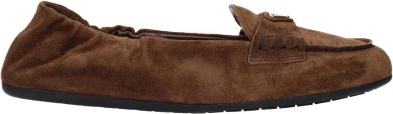 Prada Bruin Leren Instaploafers