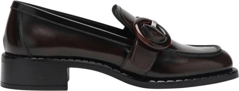 Prada Bruine Mocassino Sandalen