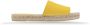 Prada Canvas Slip-On Espadrilles met leren patch Yellow Dames - Thumbnail 1