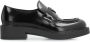 Prada Chocolade Leren Loafers Ronde Neus - Thumbnail 1