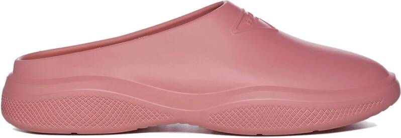 Prada Comfortabele Rubberen Muiltjes Roze Dames