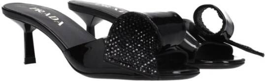 Prada Elegante Mid Heel Open Toe Sandalen