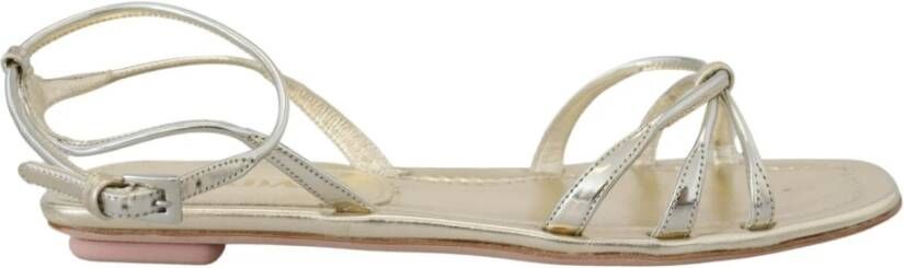 Prada Flat Sandals Gray Dames