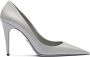 Prada Grijze Leren Pumps met Puntige Neus Gray Dames - Thumbnail 5