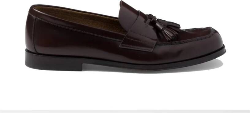 Prada Gebrand leer loafers met kwastdetail