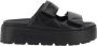 Prada Gewatteerde Lamsskin Sleehak Sandalen met Velcro Straps Black Dames - Thumbnail 2