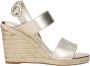 Prada Gouden Leren Sleehak Sandalen Vintage Effect - Thumbnail 3