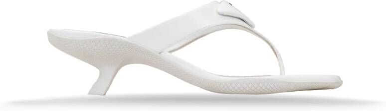 Prada Instap leren sandalen met logo hardware