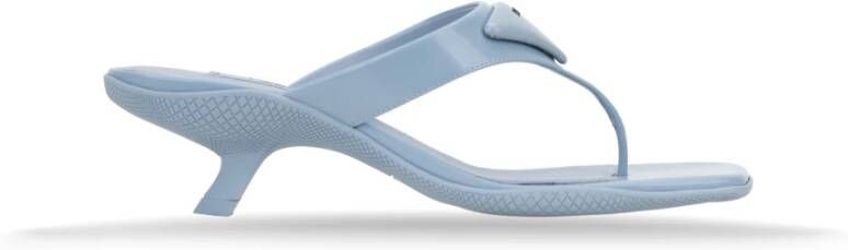 Prada Instap leren sandalen met logo hardware