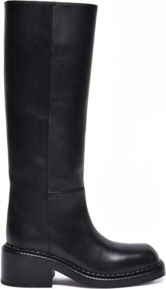 Prada Leren laars met 5 cm hak