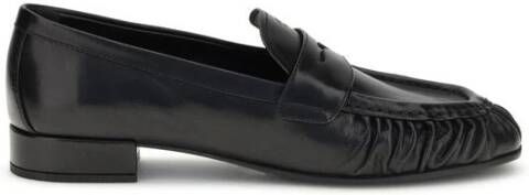 Prada Leren Loafers met Blokhak