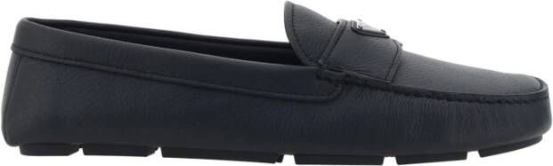 Prada Leren Loafers met Rubberen Zool