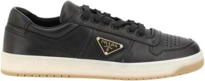 Prada Leren sneakers met geëmailleerde badge
