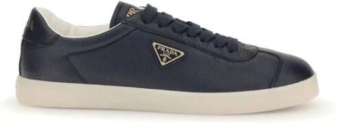 Prada Leren Sneakers met Reliëf Logo