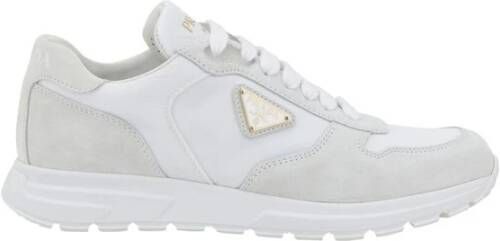 Prada Leren sneakers met suède details
