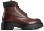 Prada Leren veterlaarzen met rubberen zool - Thumbnail 1