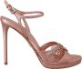 Prada Leren Stiletto Sandalen met Enkelbandje Brown Dames - Thumbnail 1