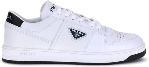 Prada Moderne Leren Sneakers met Logodetail
