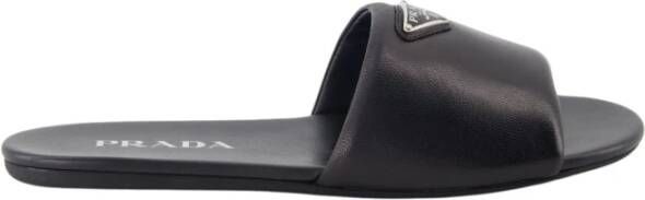 Prada Nappa leren instap sandalen Black Dames