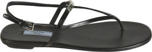 Prada Platte sandalen Zwart Dames