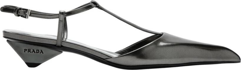 Prada Platte Slingback Schoenen in Antraciet