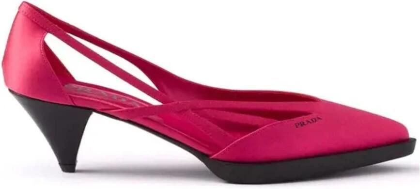 Prada 55mm Satijnen Pumps met Uitsparingen - Foto 2