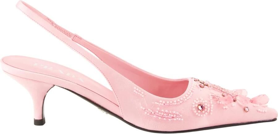 Prada Babies Satin Slingback Pomp