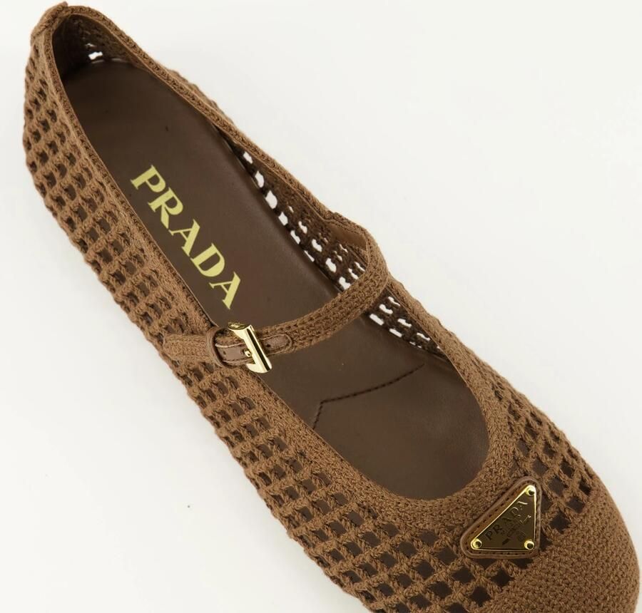 Prada Ballerina's van gehaakt materiaal - Foto 4