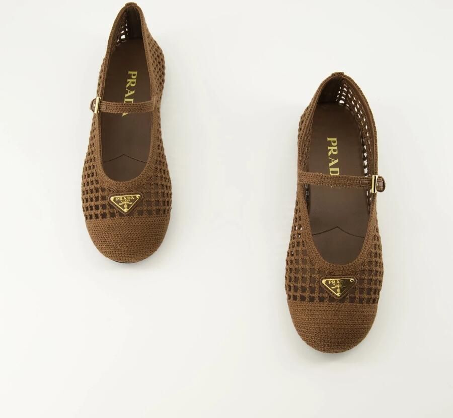 Prada Ballerina's van gehaakt materiaal - Foto 5