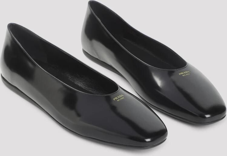 Prada Brushed Leather Ballerinas - Foto 3