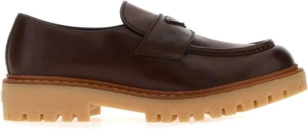 Prada Brushed Leather Loafers