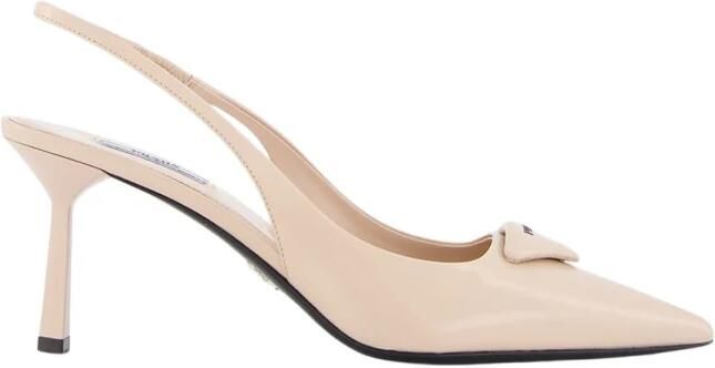 Prada Brushed Leather Slingback Pumps - Foto 2