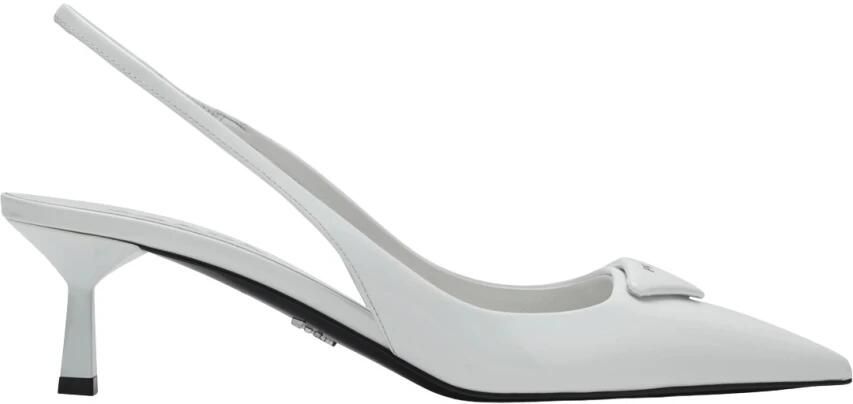 Prada Brushed Leather Slingback Pumps