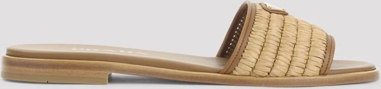 Prada Calf Leather Flat Sandalen