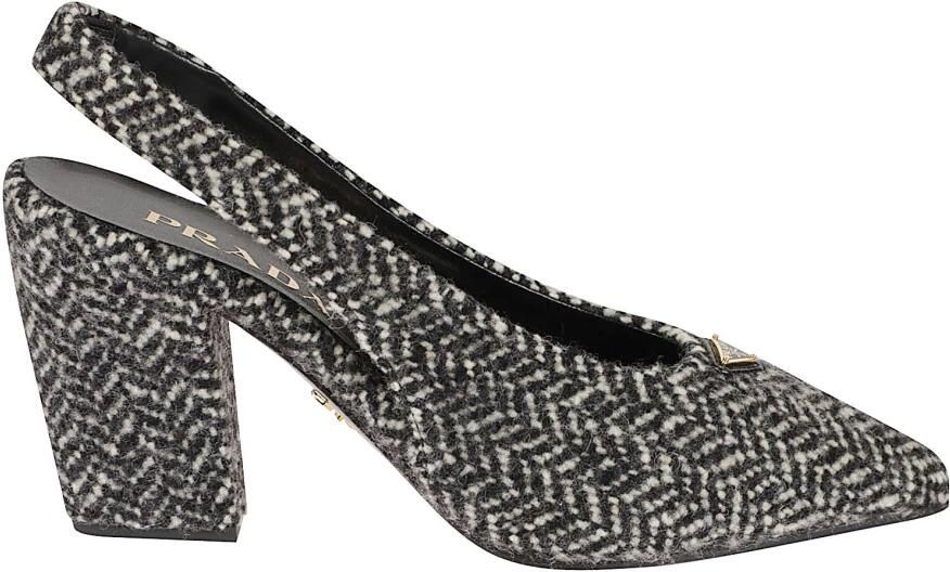 Prada Chevron Slingback Pumps