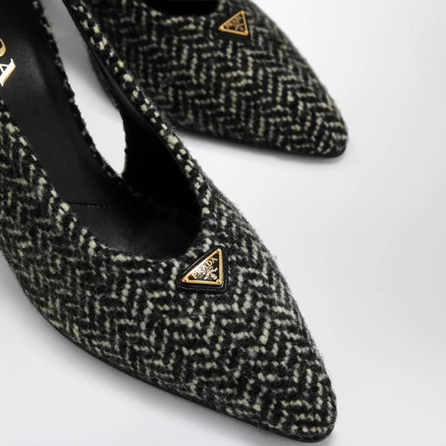 Prada Chevron Stof Slingbacks - Foto 4