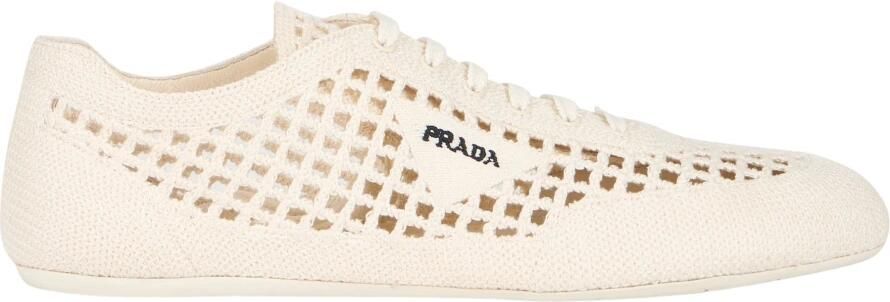 Prada Collapse Crochet Laced Sneakers
