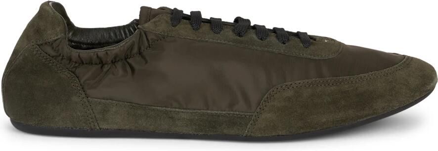 Prada Collapse Re-Nylon en suède elastische sneakers