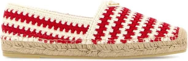 Prada Crochet Knit Espadrille Flats
