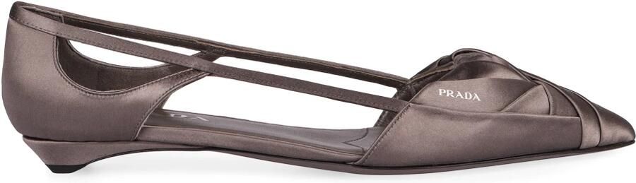 Prada Cutout Ballerina's van Satijn