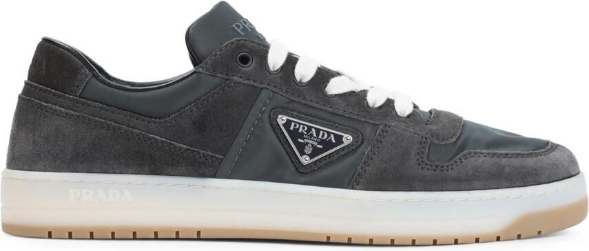 Prada Ematite Grijs Suède Sneakers