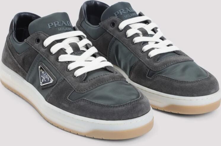 Prada Ematite Grijs Suède Sneakers - Foto 2