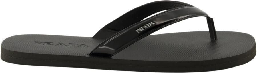 Prada Gekreukelde Leren Slippers - Foto 7