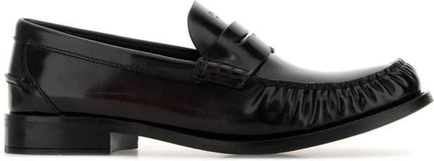 Prada Gepolijste Leren Penny Loafers