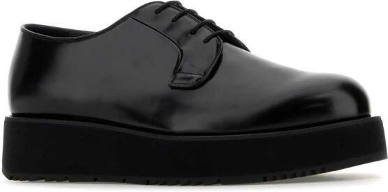 Prada Gepolijste Leren Platform Derby Schoenen - Foto 2