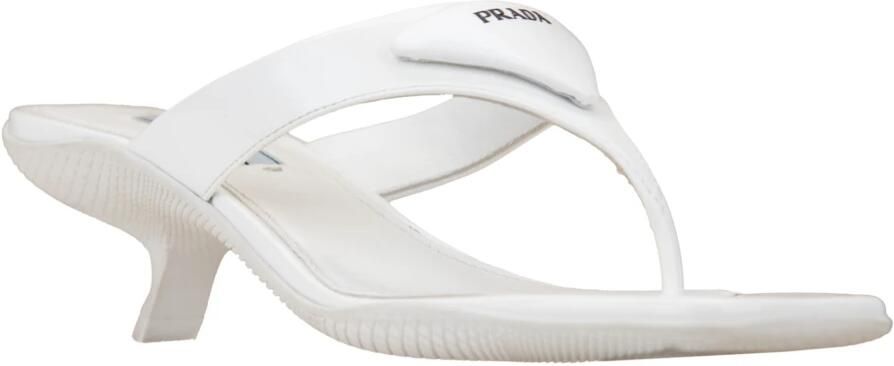Prada Instap leren sandalen met logo hardware - Foto 2