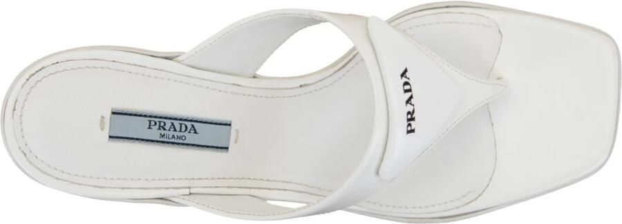 Prada Instap leren sandalen met logo hardware - Foto 4