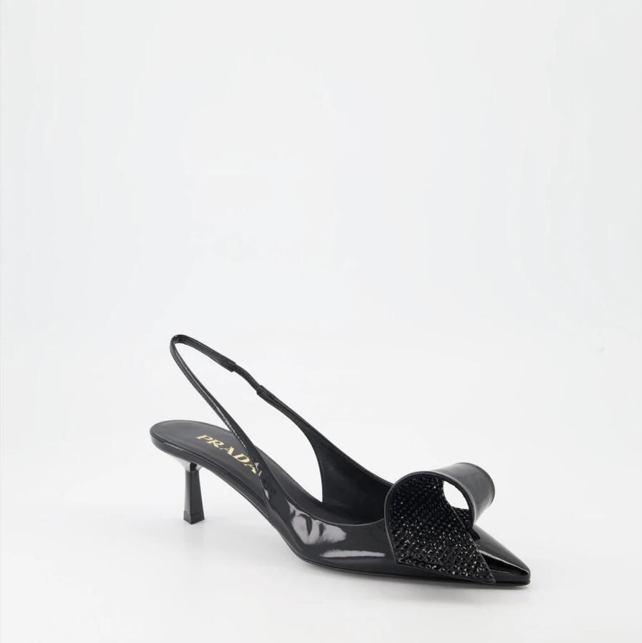 Prada Pumps & high heels Decollete Pumps Crystal in zwart