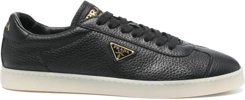Prada Lane Leather Low-Top Sneakers